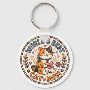 Chaveiro Melhor Mãe de Gato do Mundo Fofa