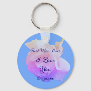 Chaveiro Melhor Mãe de Todas Rosa Branca Personalizada