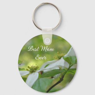 Chaveiro Melhor Mãe de Todos os Tempos Flor de Dogwood 