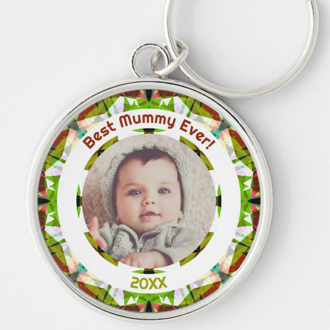 Chaveiro Melhor Mãe do Dia da Mãe Nunca Bebê Foi Dotada Fot (Frente)