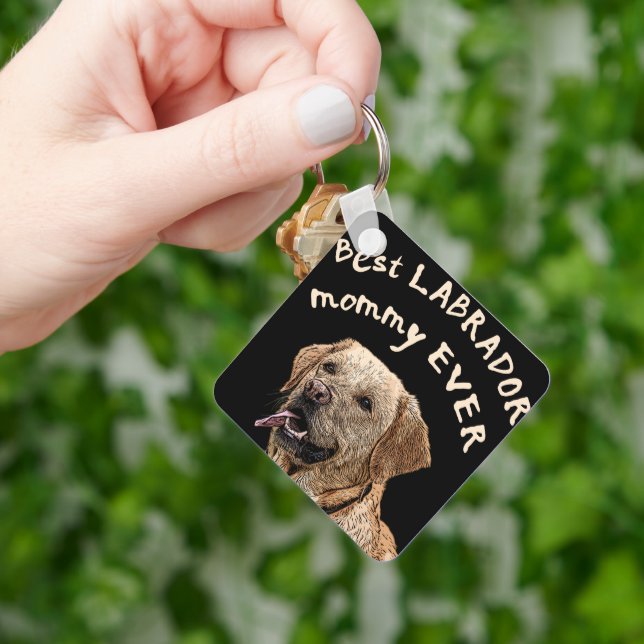Chaveiro Melhor mamãe Labrador de sempre (Mão)