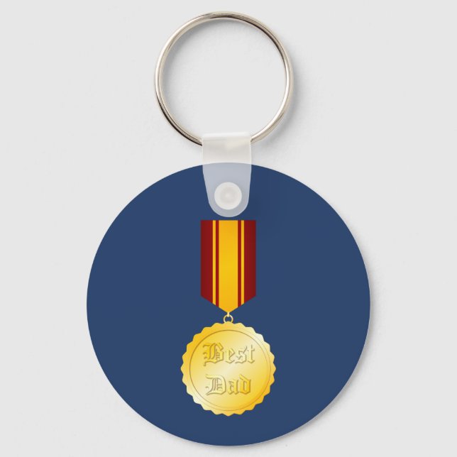 Chaveiro Melhor Medalha de Pai Broche Dia dos Pais (Frente)