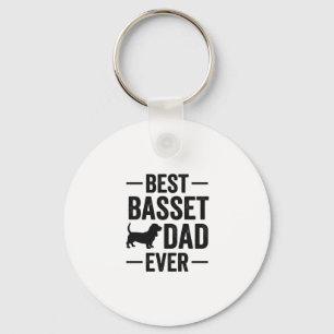Chaveiro Melhor Pai Basset de Todos os Tempos Camiseta de C