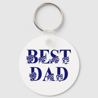 Chaveiro Melhor Pai com Sinalizadores Texto Azul