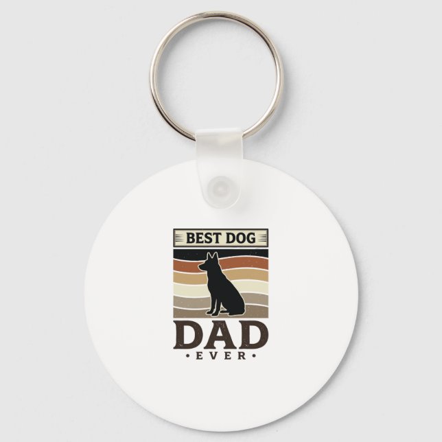 Chaveiro Melhor Pai de Cachorro de Todos os Tempos Design d (Frente)
