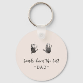 Chaveiro Melhor Pai de impressões digitais personalizadas