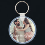 Chaveiro Melhor Pai de sempre Foto e Manutenção de Mensagen<br><div class="desc">Este design simples e moderno é composto por tipografia de serifa e adiciona uma foto personalizada.</div>