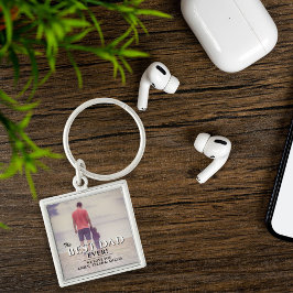 Chaveiro Melhor Pai de Tipografia Foto de Cheio do Dia do P