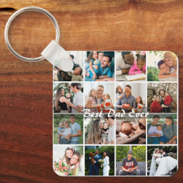 Chaveiro Melhor Pai do Mundo 16 Colagem de Fotos Personaliz