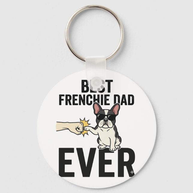 Chaveiro Melhor Pai Frenchie de Todos os Tempos Camisa Dive (Frente)
