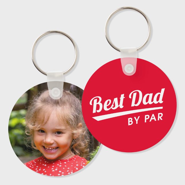 Chaveiro Melhor Pai Por Par Foto Personalizada de Golfe Ver (Criador carregado)