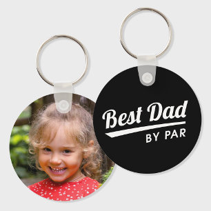 Chaveiro Melhor Pai por Par Personalizado Golfe Preto de Fo