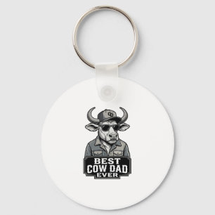 Chaveiro Melhor Pai Vaca de Todos os Tempos Design de Gravu