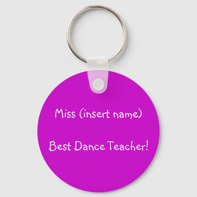 Chaveiro Melhor Professor de dança! -chaveiro (Frente)