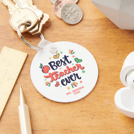 Chaveiro Melhor Professora De Amarelo Vermelho Verde