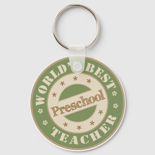 Chaveiro Melhor Professora de Pré-Escolas do Mundo (Frente)
