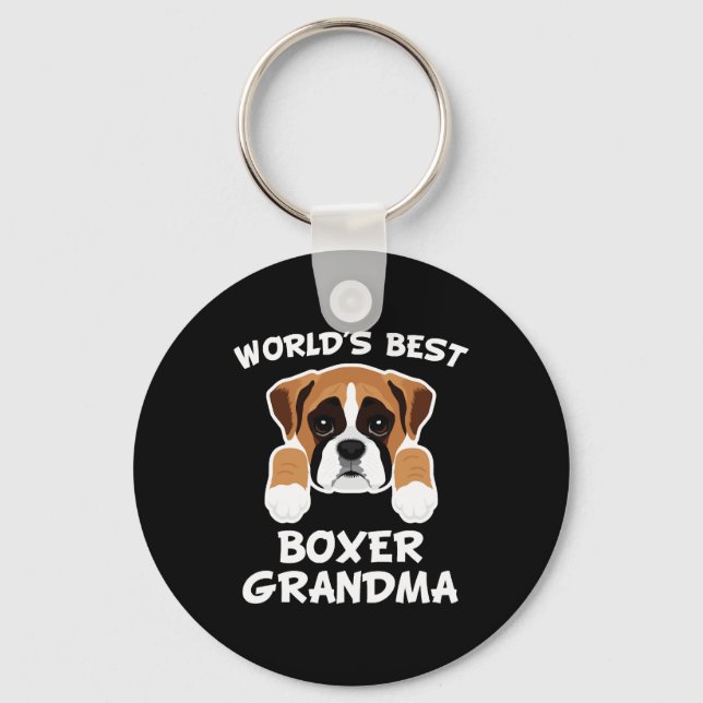 Chaveiro Melhor Vovô Cachorro Boxista (Frente)