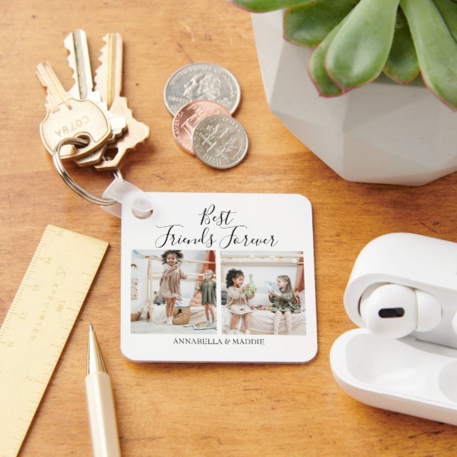 Chaveiro Melhores Amigos Modernos para Sempre Personalizado (Mesa)