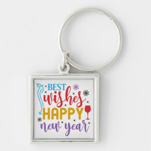 Chaveiro Melhores Desejos Feliz Ano Novo Design-80967