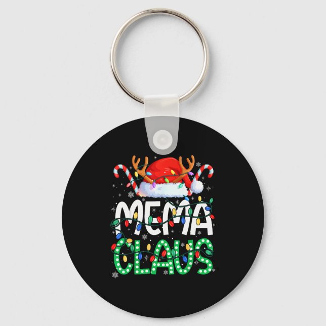 Chaveiro Mema Claus Christmas Lights Pajama Family Matching (Frente)