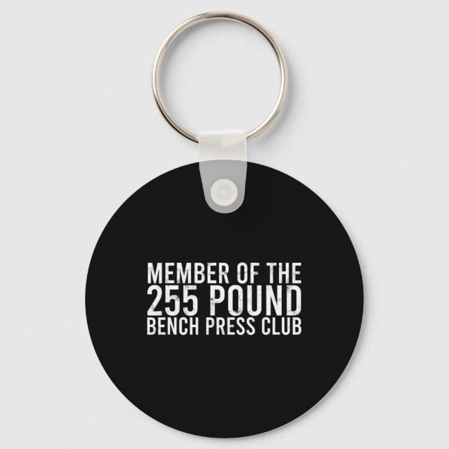 Chaveiro Membro Do Bench Press Club De 225 Libras - Gym Bod (Frente)