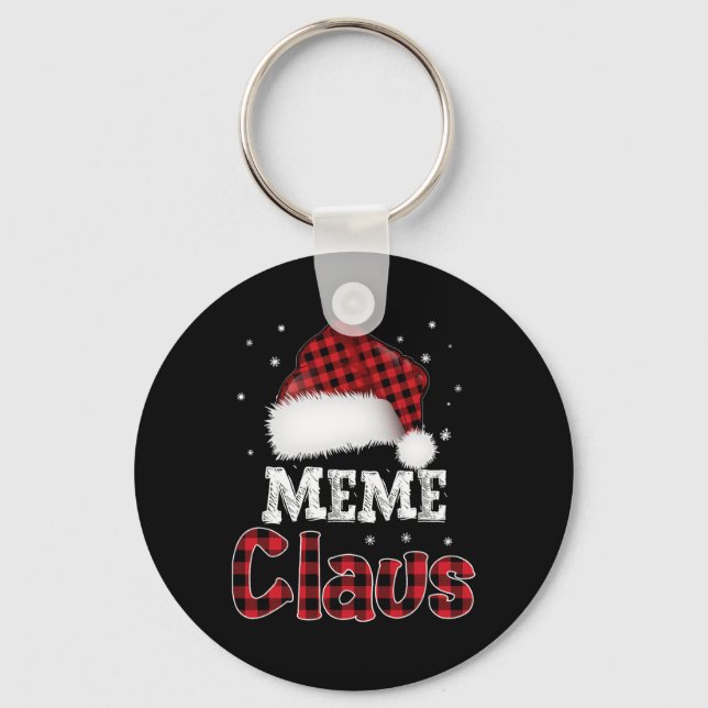 Chaveiro Meme Claus Christmas Red Xadrez Pajama Match (Frente)
