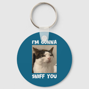 Chaveiro Meme de Gato Engraçado Vou Cheirar Você Humor Estr