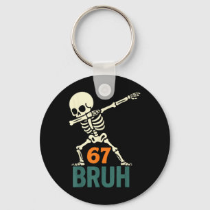 Chaveiro Meme do Bruh de Halloween Números Seis Sete Esquel
