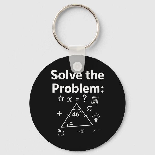 Chaveiro Meme Engraçado 67 de Matemática Resolva o Problema (Frente)