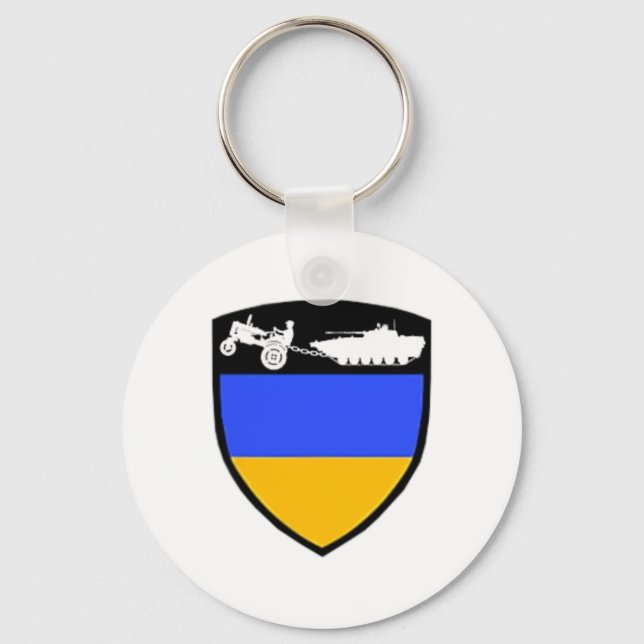 Chaveiro Meme engraçado do trator do agricultor da Ucrânia  (Frente)