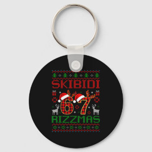 Chaveiro Meme engraçado Skibidi Rizzmas Vibes Natal Feio Xm
