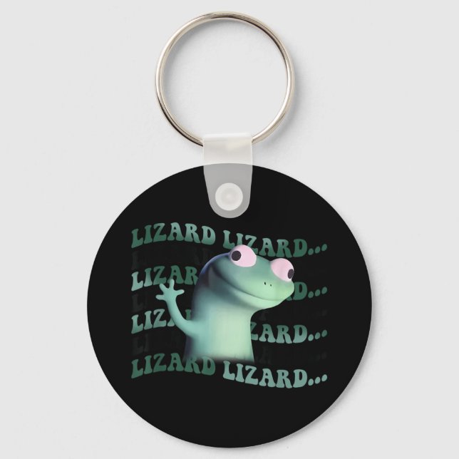 Chaveiro Meme Funny Weirdcore Animal Women Lizard Lizar (Frente)