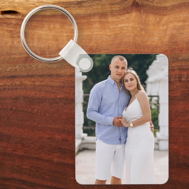 Chaveiro Memória de Amor de Foto de Casal Personalizada (Frente)