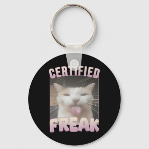 Chaveiro Memória de Gato Engraçado de Freak Certificado