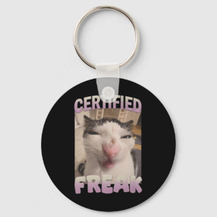 Chaveiro Memória de Gato Freak Certificado Meme Offensive M
