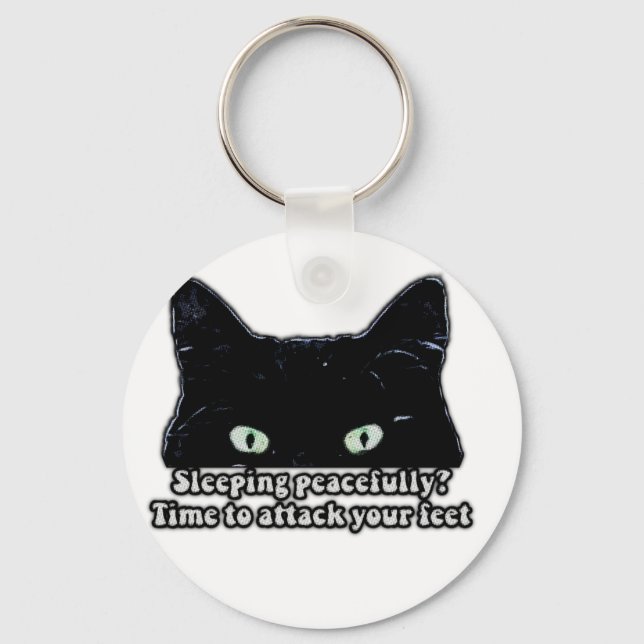 Chaveiro Memória de gato rabugento para amantes de gatos e  (Frente)