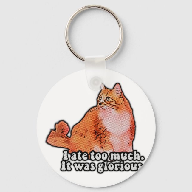 Chaveiro Memória de gato rabugento para gatos e amantes de  (Frente)