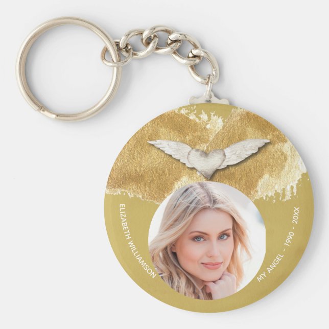 Chaveiro Memorial Angel Wings Keepsasasaame Foto (Frente)