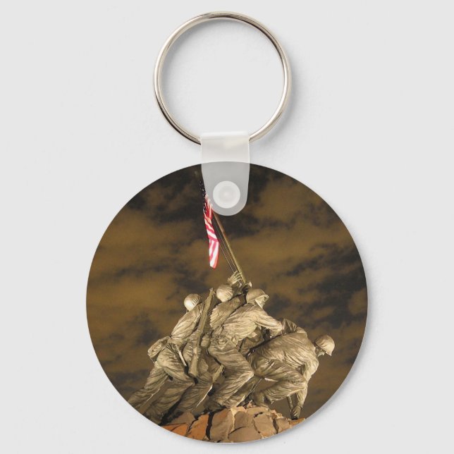 Chaveiro Memorial Arlington VA Iwo Jima da Segunda Guerra M (Frente)