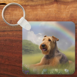 Chaveiro Memorial da Ponte Rainbow Airedale Terrier