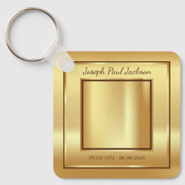 Chaveiro Memorial de Fotografias Dourada