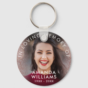 Chaveiro Memorial de Fotografias Modernas, Rosa Glitter