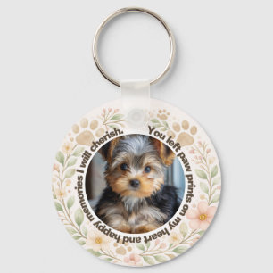 Chaveiro Memorial de Impressões de Patinhas de Cachorro Per