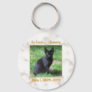 Chaveiro Memorial de mármore branco e Dourado