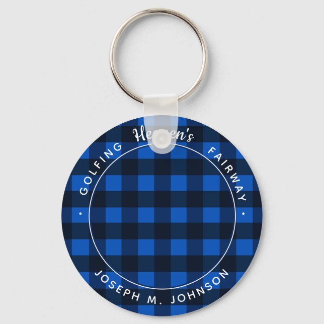 Chaveiro Memorial do Golfe Fotográfico do Céu de Golfe (Frente)