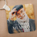 Chaveiro Memorial Elegante Moderno de Memória Amante<br><div class="desc">Esta design simples e moderna é composta por tipografia serif e cursiva e adiciona uma foto personalizada.</div>