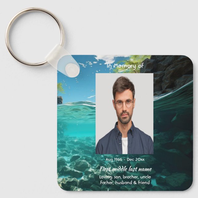 Chaveiro Memorial Keepsake  Deep Sea Diving Diver (Frente)