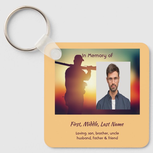 Chaveiro Memorial Keepsake Hunter Hunting Stag Deer (Frente)