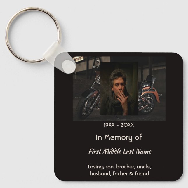 Chaveiro Memorial Keepsake Motorcycle Biker (Frente)