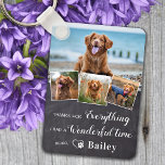 Chaveiro Memorial Rustic Pet Do Cão 4 Foto Keepsasasael<br><div class="desc">Obrigados para Tudo, eu me diverti muito! Celebre o seu melhor amigo com um chaveiro de colagem de fotos memoriais de cães. Este chaveiro de colagem de fotos único é o presente perfeito para você, família ou amigos. Personalize com quatro fotos de seu cachorro favorito. Personalize com o nome. Veja...</div>